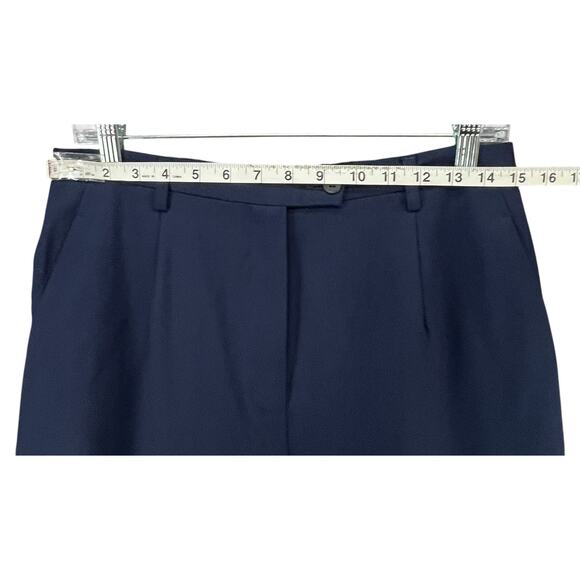 Vintage Pendleton Pants Women 12 Blue Virgin Wool High Rise Trouser Timeless USA - Picture 5 of 14